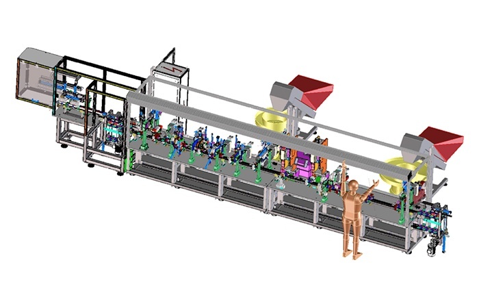 Impianto d'assemblaggio per profumatore per WC