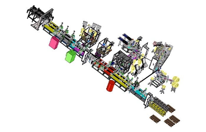 Automatic assembly system for full-extension drawer slides