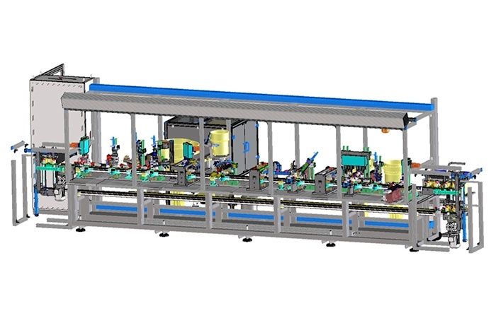 Automatic assembly machines for damped concealed hinge